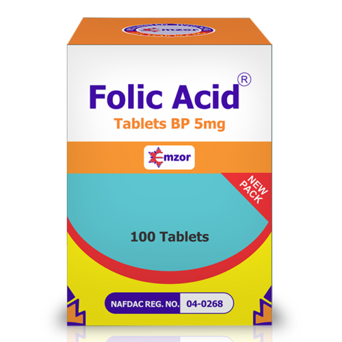 Folic Acid 5Mg BP Tablets *100  