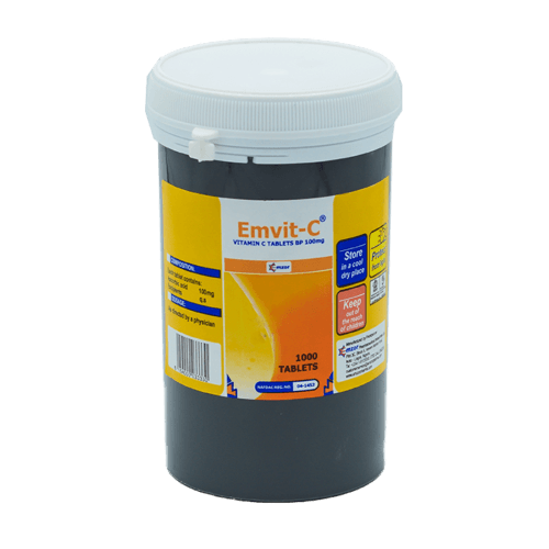 Em-Vit-C 100mg Tablet (White) *1000 